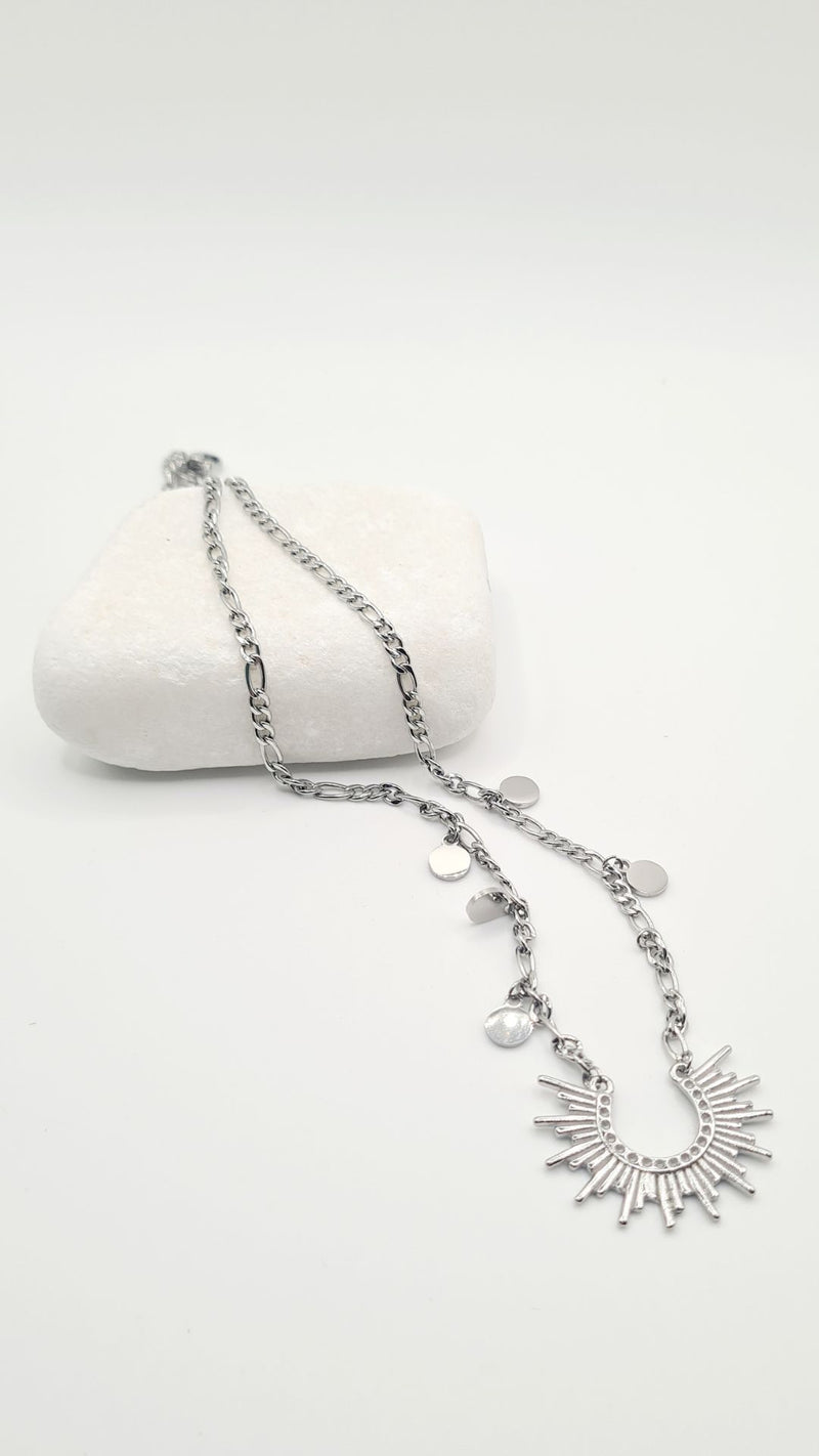 Stainless Steel Necklace Sun Coin Express Delivery