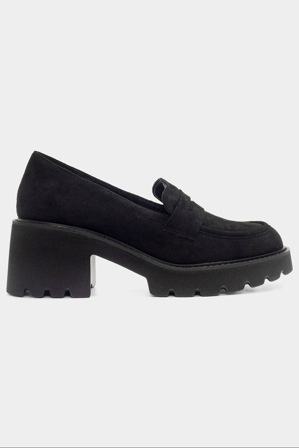 Heeled loafers Suede
