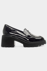 Patent Leather Heeled Loafers