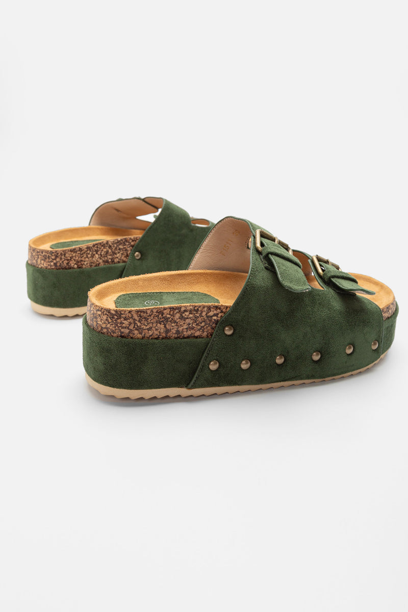 Sandalo piatto Oporto Verde