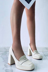 Gaia - Sandalo con tacco beige