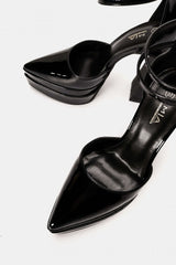 Patent Leather Heel Sandal